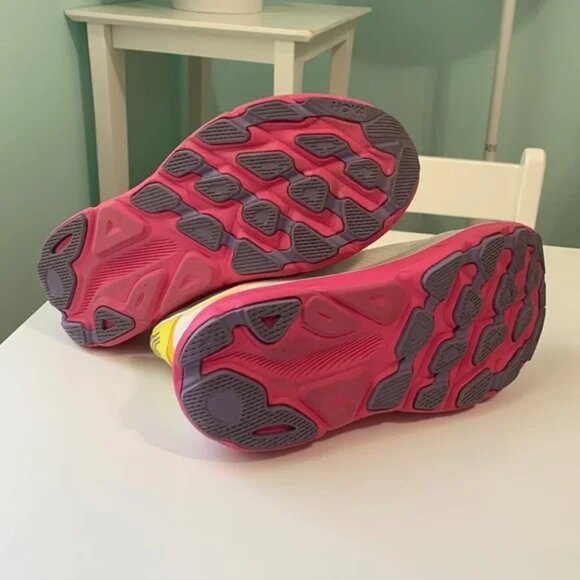 Hoka Women's Shoes - White, Pink, Yellow - Picture 6 of 6